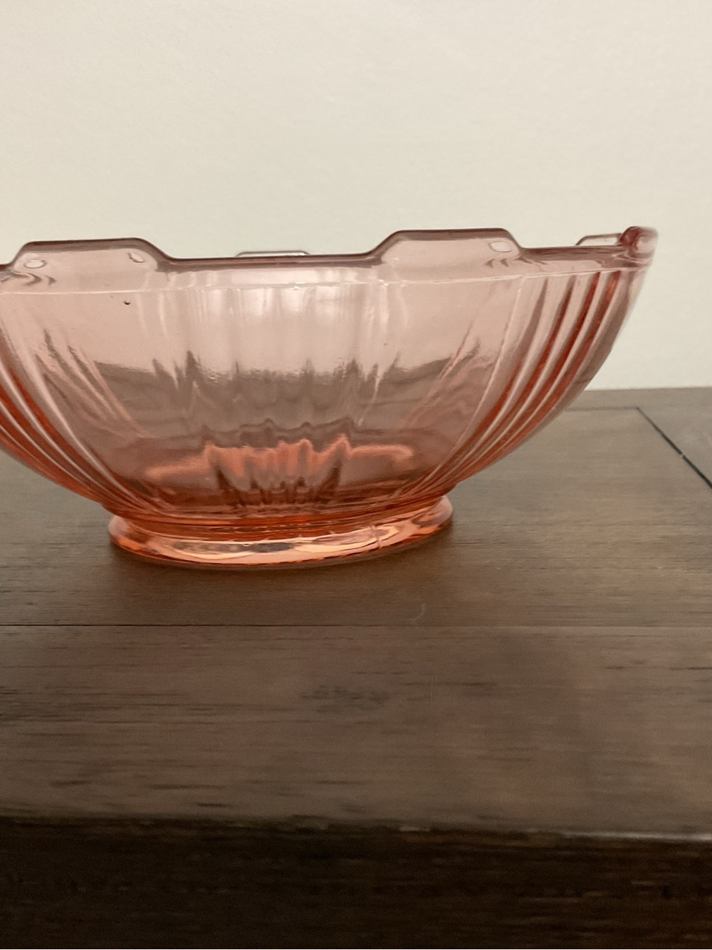 Pink Glass Decorative Bowl - Home Accents 8” x 3”
